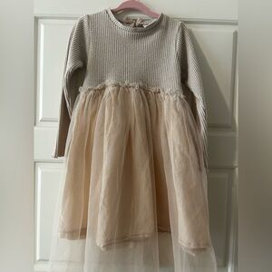 Zara Light Gray Ribbed Women's Sweater